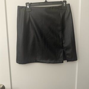 Wild Fable Black Faux Leather Mini Skirt